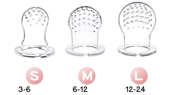 STONNY Obstsauger für Babys 3-24 Monate 2 Stück + 6 Silikonsauger und 2 Löffel