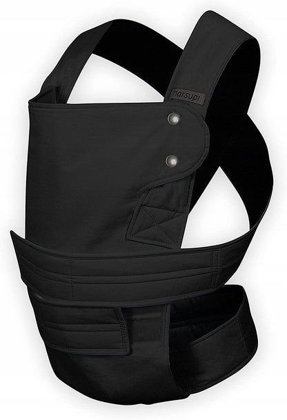 MARSUPI 2.0 nosidełko ergonomiczne S/M 3,5 - 15 kg, czarne nosidło miękkie dla niemowląt
