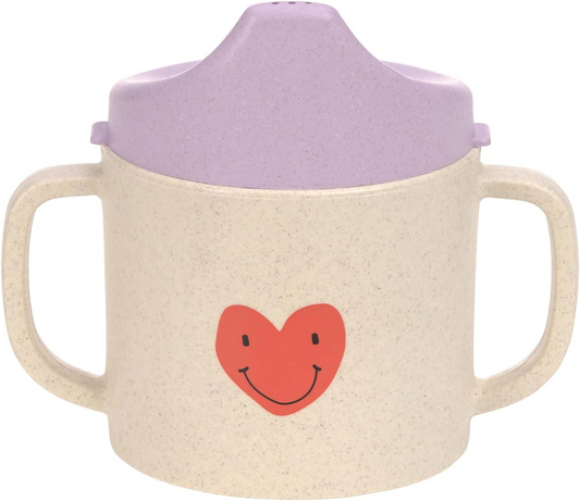 LASSIG Sippy Cup Happy Rascals Heart hrnek s pítkem 150 ml 6 m+