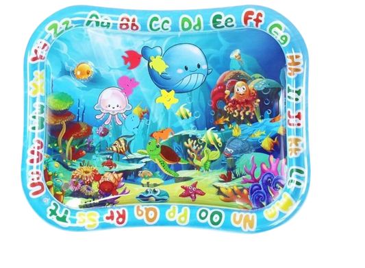 GARNHLOB Wassermatte für die Bauchlage zum Spielen 75 x 95 cm MEERESTIERE