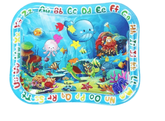 GARNHLOB mata wodna do zabawy na brzuszku 75 x 95 cm STWORZENIA MORSKIE, mata z motywem oceanu