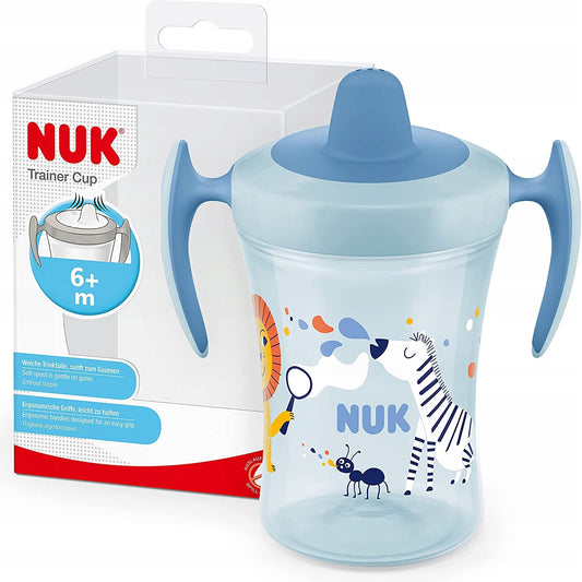 NUK Trainer Cup ANTI-KNOEIBEKER leeuw en zebra 6 m+ 230 ml