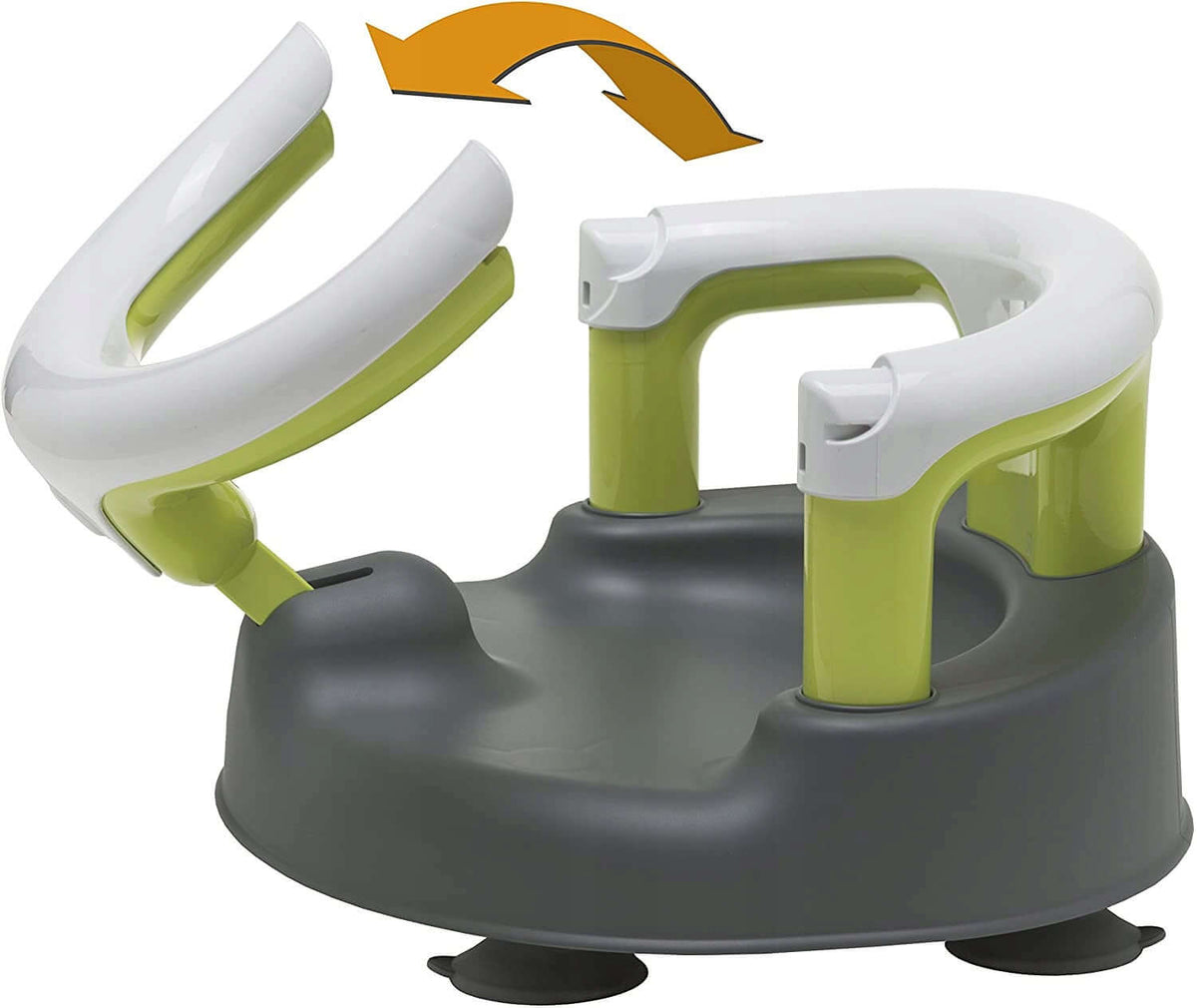 ROTHO Babydesign krzesełko do kąpieli 13kg, biało-zielono-szare, z funkcją przejścia do siedzenia