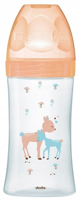 DODIE biberon din sticlă 270 ml 0-6 luni tetină 2 debit mediu
