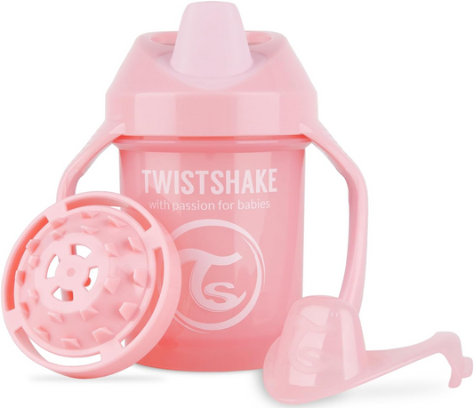 TWISTSHAKE Mini Cup Auslaufsicherer Becher mit Trinkschnabel und Mixer 230 ml 4 m+