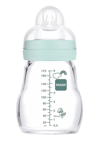 MAM Feel Good Glasflasche 170 ml 0 m+ Sauger 1