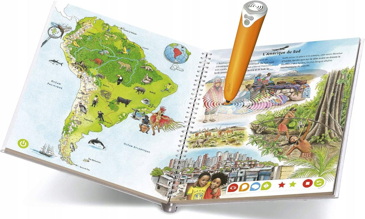 RAVENSBURGER TIPTOI atlas do długopisu interaktywnego WERSJA FRANCUSKA, atlas interaktywny po francusku