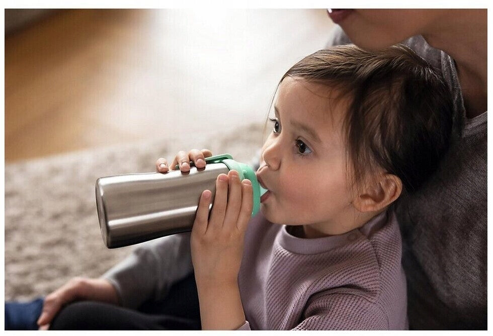 NUK Junior Cup EDELSTAHL-Flasche Push-Pull-Trinktülle 215 ml