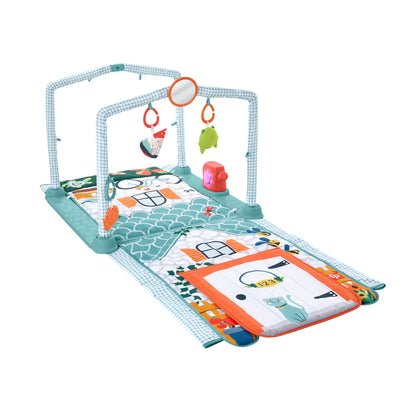 FISHER-PRICE 3-in-1 Spieldecke Lernspielzeug Entdeckerhaus