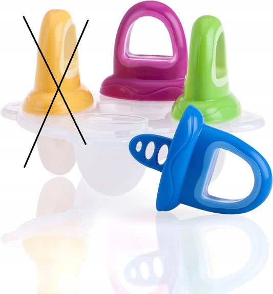 NUBY foremki do lodów x3 w kształcie smoczka 6m+ BPA free, zestaw kolorowych foremek dla dzieci, bez żółtego smoczka