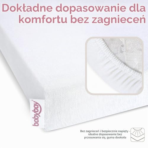 BABYBAY Deluxe Organic Spannbettlaken 89x50 cm weiß