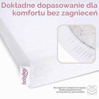 BABYBAY Deluxe Organic Spannbettlaken 89x50 cm weiß