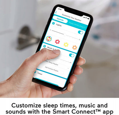 FISHER-PRICE króliczek usypianka Zaśnij Ze mną z aplikacją Smart Connect do sterowania snem, muzyką i dźwiękami