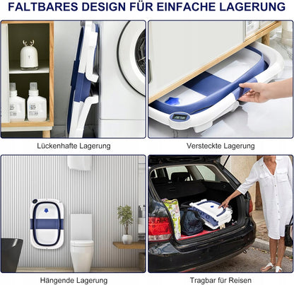 GLENMORE Klappbadewanne mit Ablauf und Thermometer