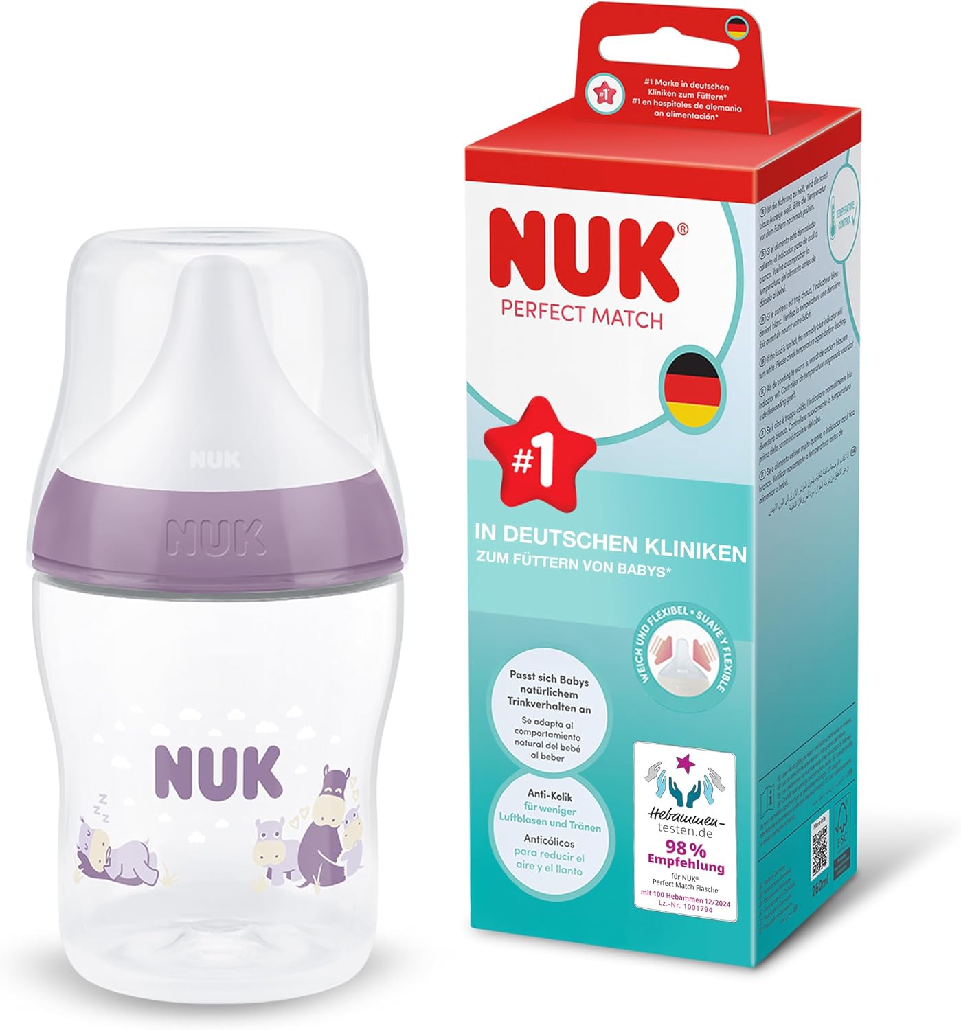 NUK Perfect Match Anti-Kolik-Flasche 150 ml 0+