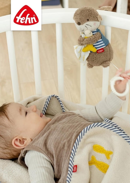 FEHN plush musical hanging toy OTTER 17 cm Brahms' lullaby