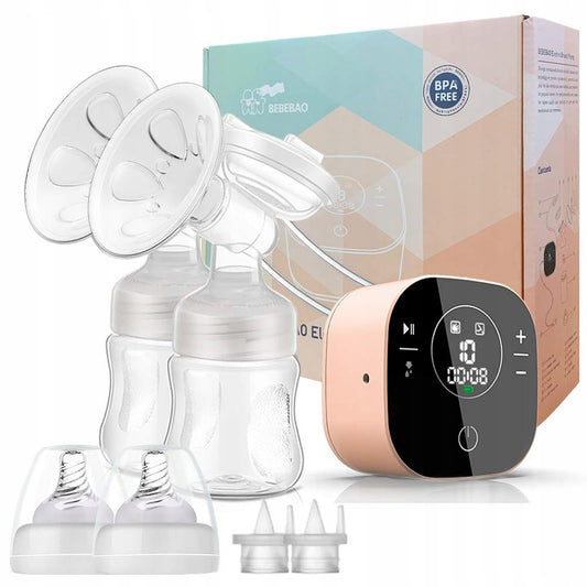 sacaleches eléctrico doble BEBEBAO para alimentación de bebés