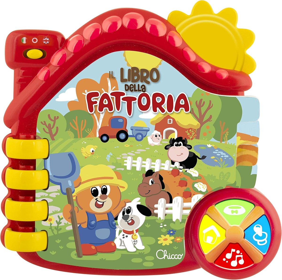 CHICCO Bauernhof elektronisches Lernbuch ENGLISCH und ITALIENISCH