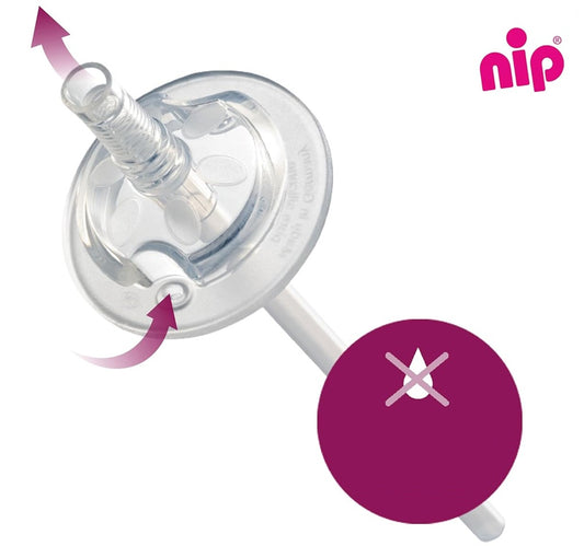Gobelet paille anti-fuite NIP 330 ml 12 m+ GIRAFES