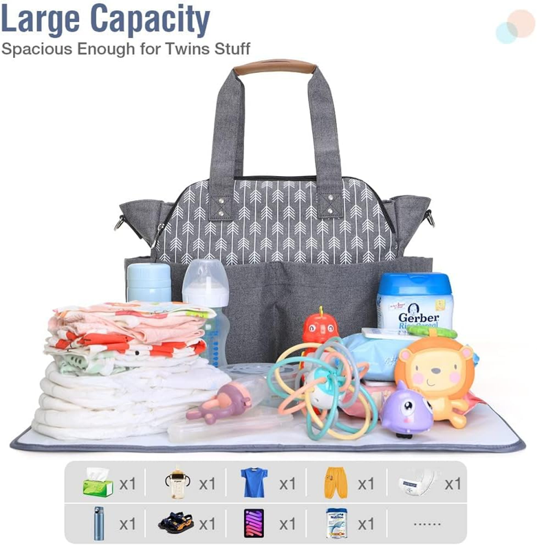 LEKEBABY Kinderwagentasche + Wickelunterlage