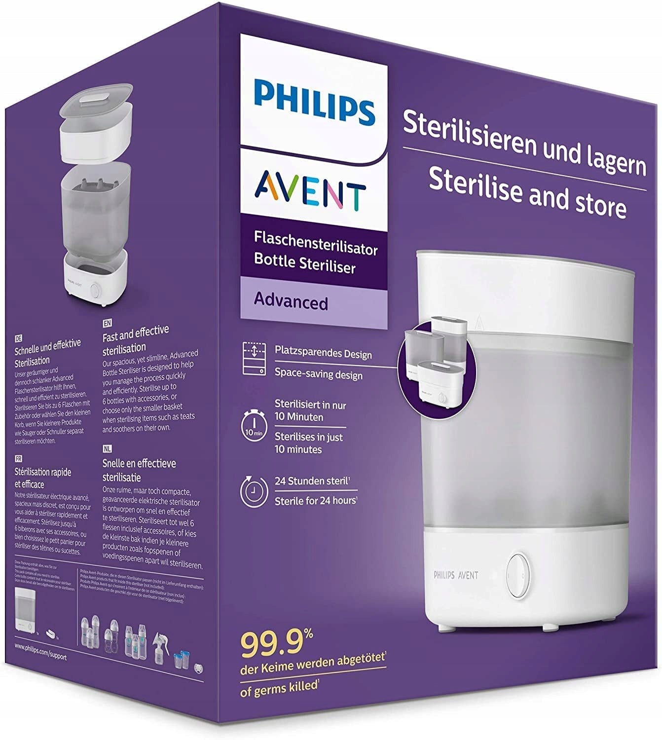 PHILIPS AVENT elektryczny sterylizator parowy