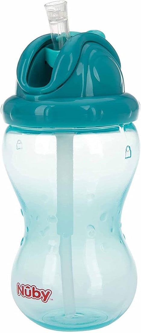 NUBY Flip-it Cup tazza antigoccia con cannuccia 12 m+ 360 ml