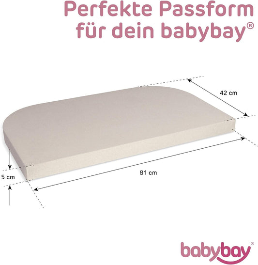 BABYBAY Spannbetttuch zum Original 81x42 cm x2
