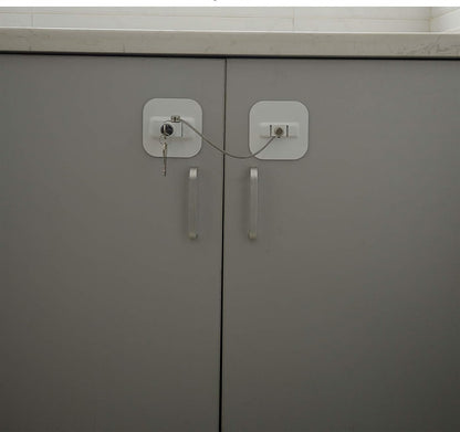CHILD SAFETY LOCK Sicherung für Schränke und Schubladen 19 cm + 2 Schlüssel