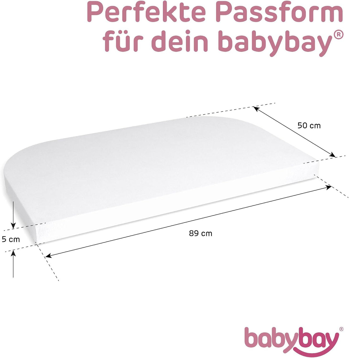 BABYBAY Spannbetttuch Jersey DELUXE 89x50 cm