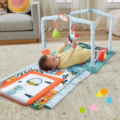 FISHER-PRICE 3-in-1 Spieldecke Lernspielzeug Entdeckerhaus