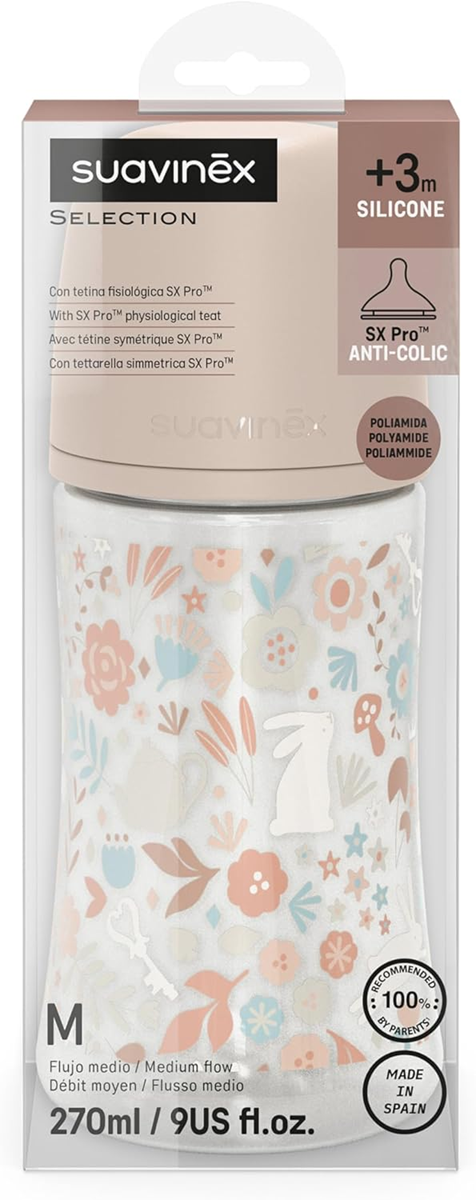 SUAVINEX Flasche mit symmetrischem Sauger SX PRO 270ml 3m+