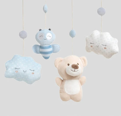 INTERBABY Spieluhr-Mobile für das Babybett BÄREN und WOLKEN