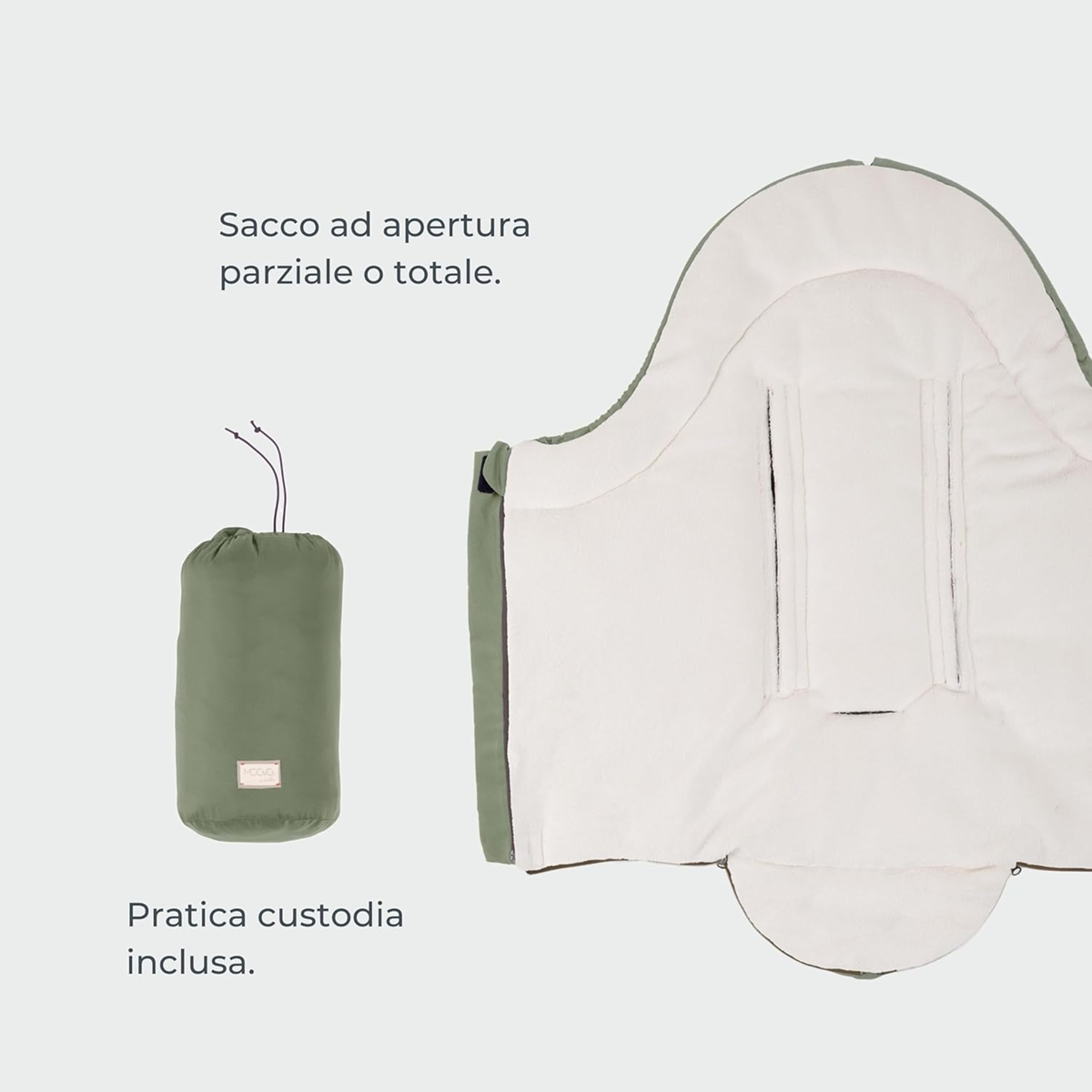 MOOVO NUVITA Universaler Kinderwagen-Fußsack 0-6 Monate 80cm