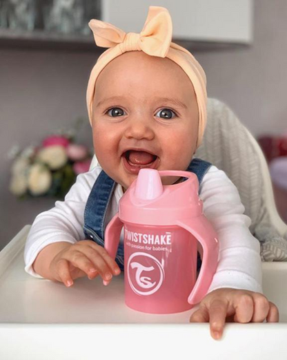 TWISTSHAKE Mini Cup Auslaufsicherer Becher mit Trinkschnabel und Mixer 230 ml 4 m+