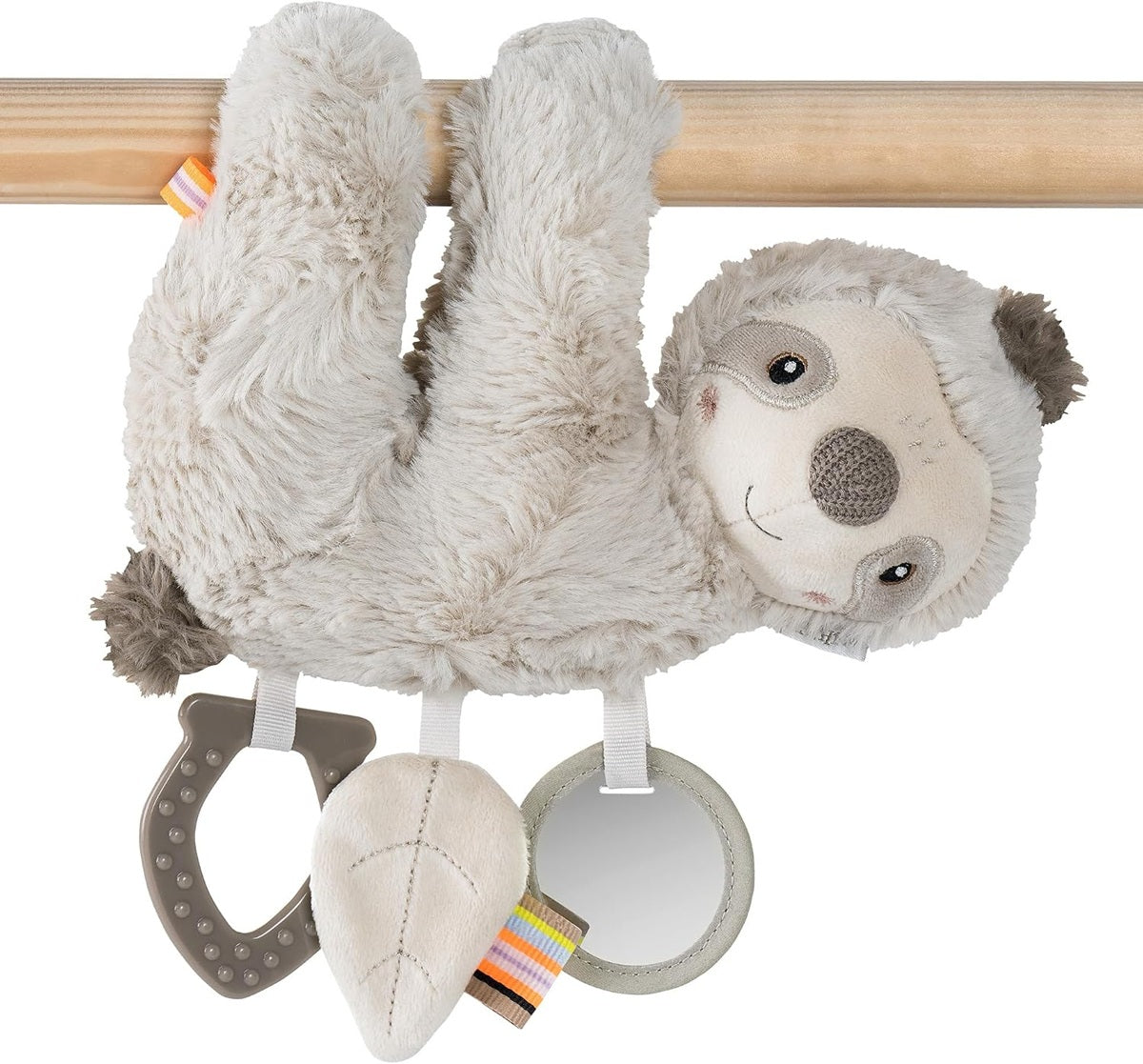 FEHN Activity Faultier Plüsch-Anhänger für Kinderwagen und Babyschale 22 cm