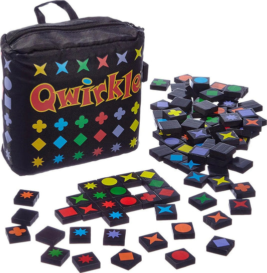 999 GAMES Qwirkle Spiel 108 Holzplättchen + Etui