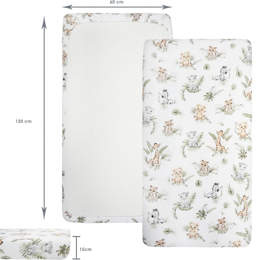 MEDIPARTNERS Spannbettlaken für Kinderbett 60 cm x 120 cm x3 – Produktfoto 2