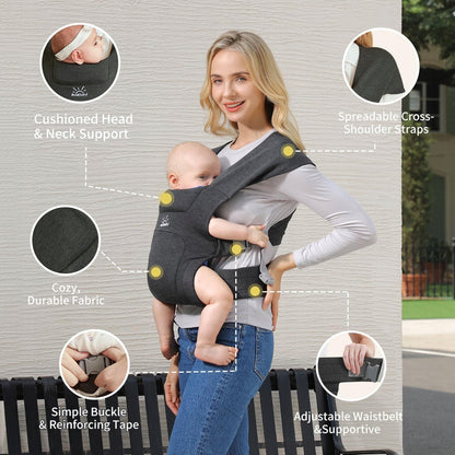 MOMTORY ergonomische Babytrage 3 - 12kg