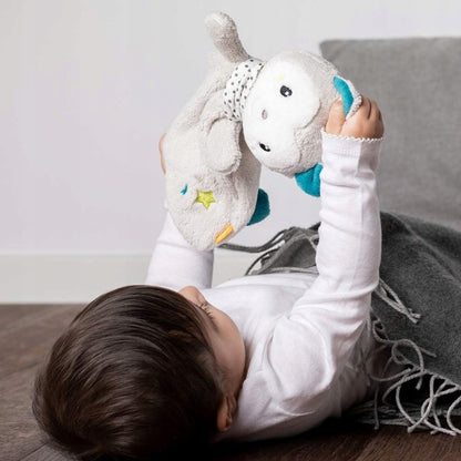 FEHN kocyk do przytulania KOT YUKI 29cm, miękka wielokolorowa przytulanka dla niemowląt 0+