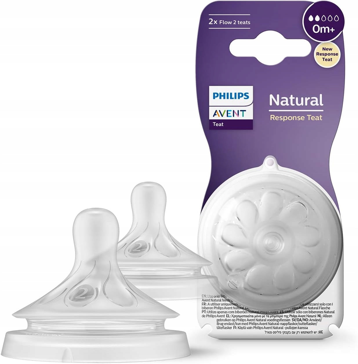 PHILIPS AVENT Natural RESPONSE cumlíky na fľašu od 0 mes. x2