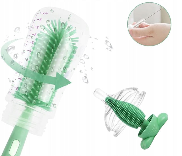 VICLOON 3in1 Silikonbürsten zur Reinigung von Flaschen Schnullern Strohhalmen 28cm