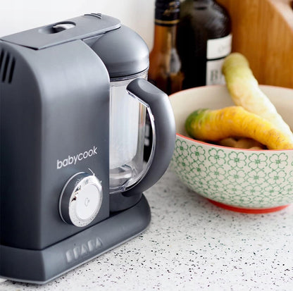 BEABA Babycook ROBOT KUCHENNY 4w1 parowar, mikser, podgrzewacz, rozmrażacz w kolorze grafitowym