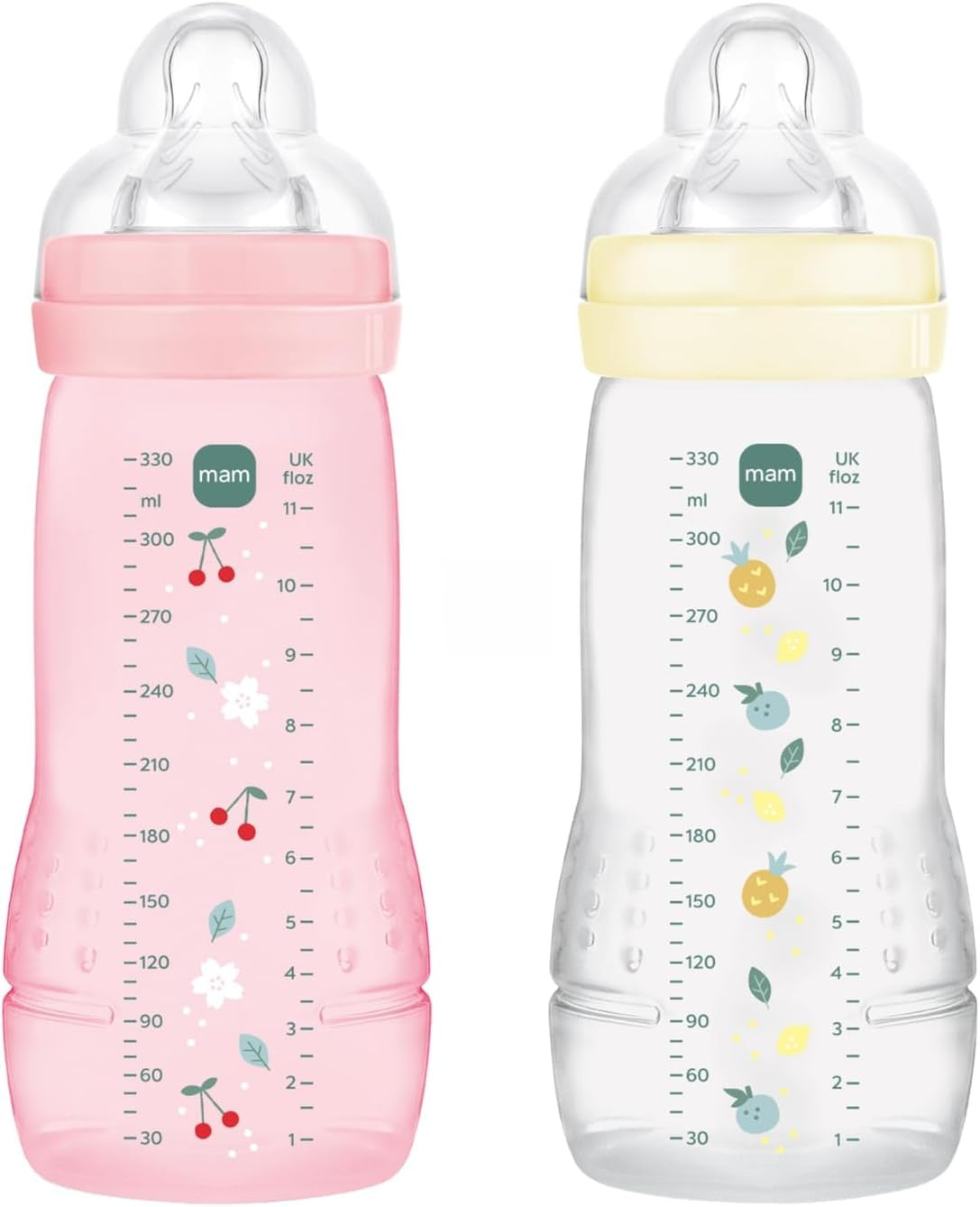 MAM Easy Active Flaschen-Set 2x 330 ml 6 m+ Sauger 4 sehr schnell
