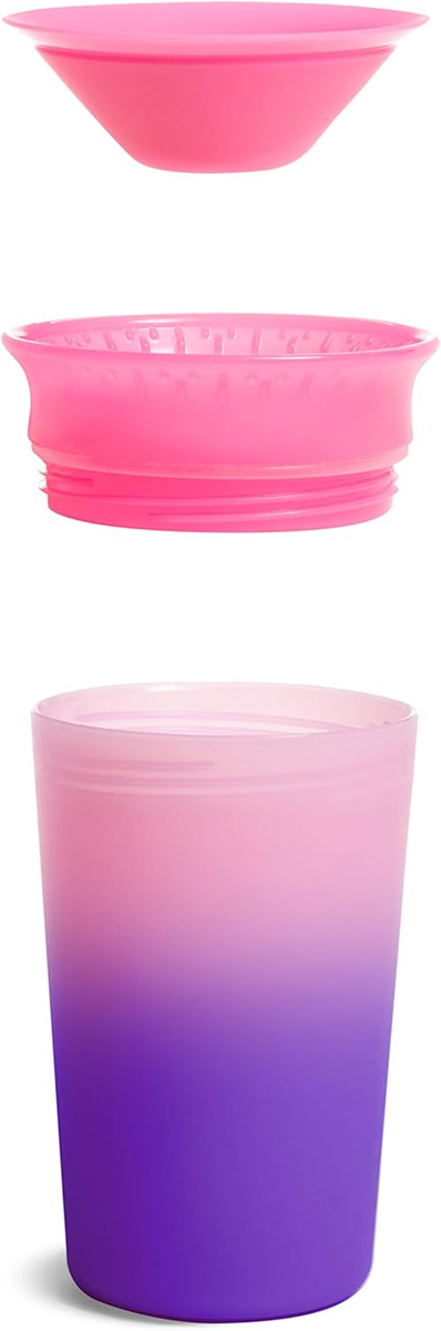 MUNCHKIN Miracle Color Change Becher mit 360°-Trinkrand 266 ml 12 m+