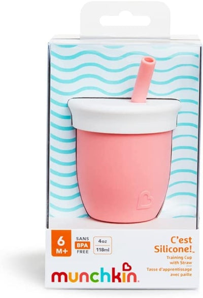MUNCHKIN C'est Silicone! Becher mit Strohhalm 6m+ 120ml