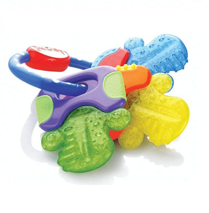 NUBY IcyBite Beißring, Silikon, kühlend, 9 x 14 cm, SCHLÜSSEL