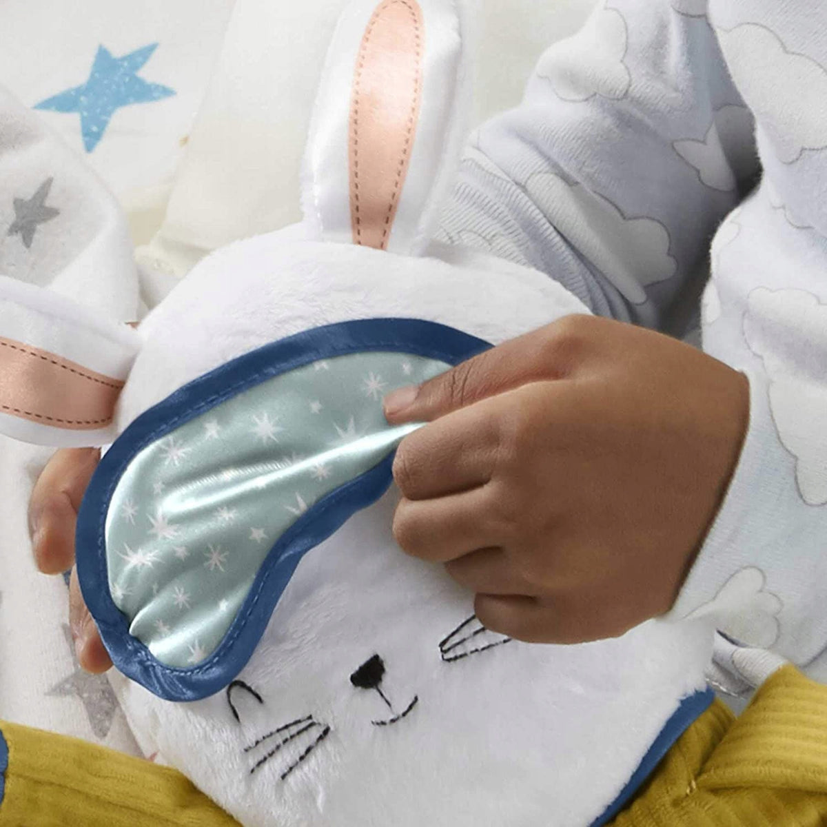 FISHER-PRICE króliczek usypianka Zaśnij Ze mną miękka zabawka z uspokajającą muzyką dla dzieci 18 m+