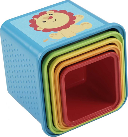 FISHER-PRICE Stack & Explore Blocks különböző méretű építőkockák, 5 darab