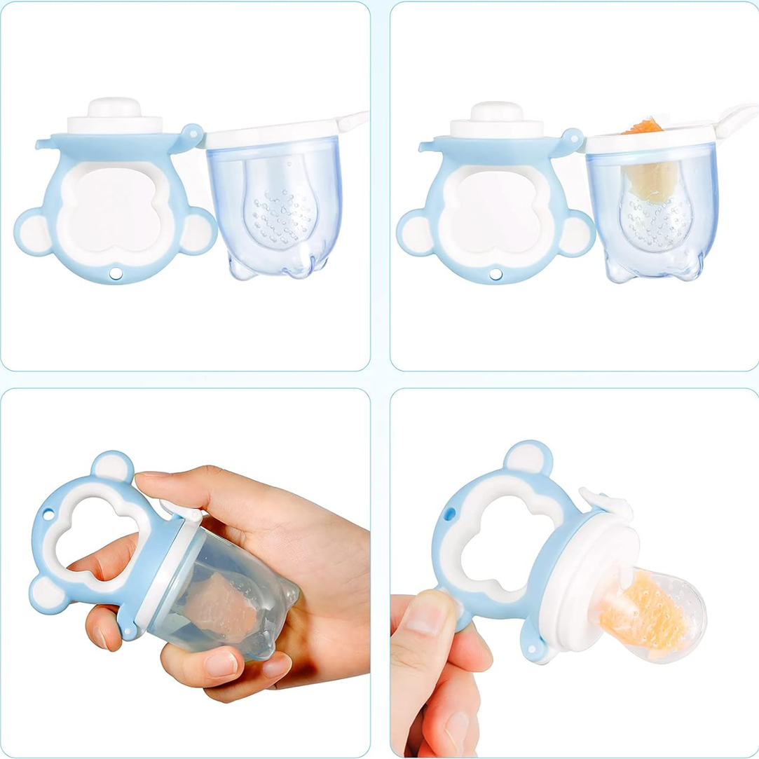 LEADSTAR Obst-Feeder, 2 Stück, 6 Mundstücke + 90 ml Löffel