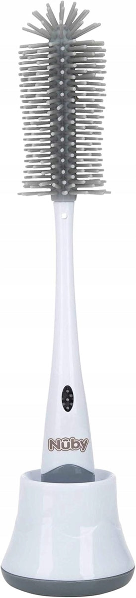 NUBY 2-in-1 Reinigungsbürste für Schnuller und Flaschen 30 cm + Ständer